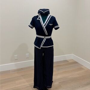 Navy Blue Women's Flight Attendant Costume
